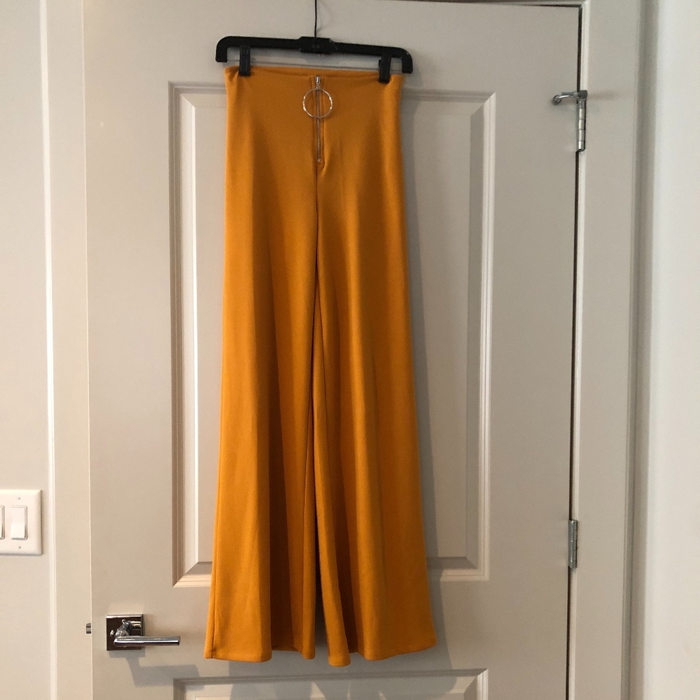 Mustard Yellow Wide Leg Pants